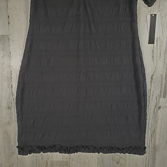 NWT Speechless Black Pucker Sweetheart Knit Short Sleeve Dress Women's Medium - Picture 5 of 12